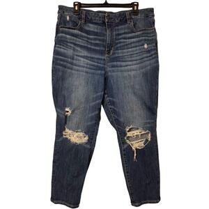 American Eagle Outfitters Womens Jeans Size 14 Wash Distressed Ripped Style